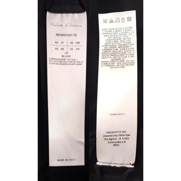 Rick Owens RUNWAY Dirt S/S 18 High Waisted Trousers 48 US 32 M Mens Black $1230 - Picture 12 of 12